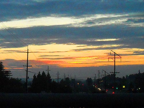 sunset from Monroe, Washington, 1 August 2012