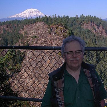 Rod Crawford at Outlet Falls Gorge viewpoint, Klickitat County, Washington