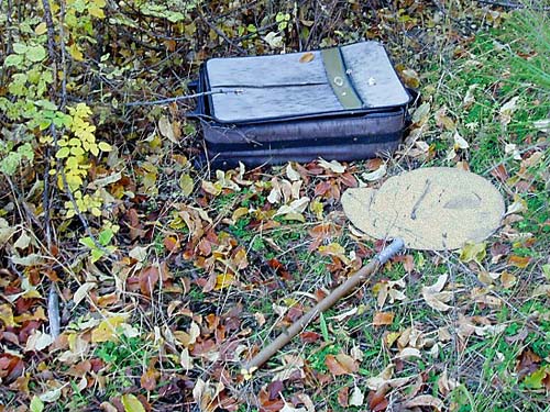 discarded suitcase by Coal Mines Trail, Roslyn, Washington