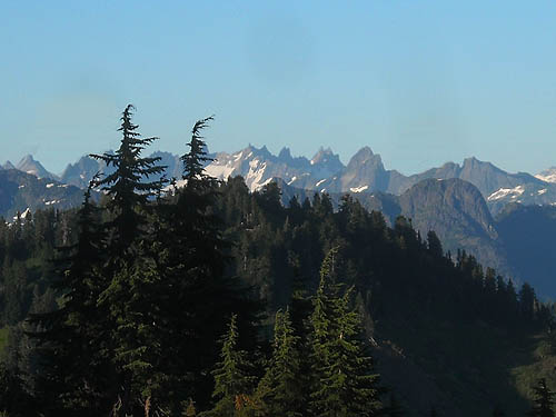 mountain panorama from Sauk Mountain, Skagit County, Washington
