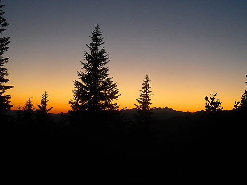sunset on Sauk Mountain, Skagit County, Washington