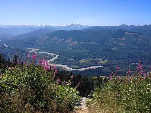 Skagit Valley from trailhead, Sauk Mountain, Skagit County, Washington