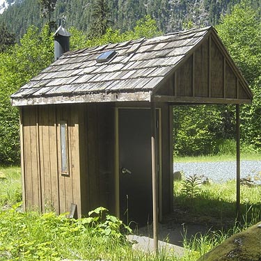 outhouse, Sloan Creek Road 49 end, Snohomish County, Washington