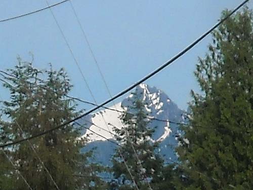 Gunn Peak seen from downtown Sultan, Snohomish County, Washington
