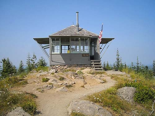Lookout cabin on Sun Top (mountain), Pierce County, Washington