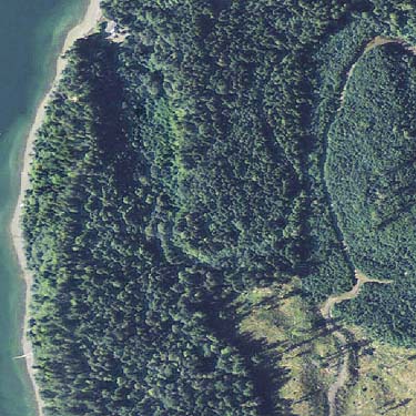 2009 aerial photo of Tabook Point, Toandos Peninsula, Jefferson County, Washington