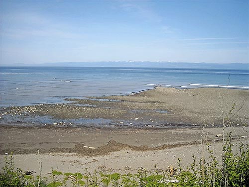 overview of beach at West Twin River, Clallam County, Washington