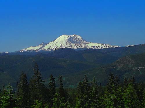 Mt. Rainier seen from Keechelus Ridge, Kittitas County, Washington