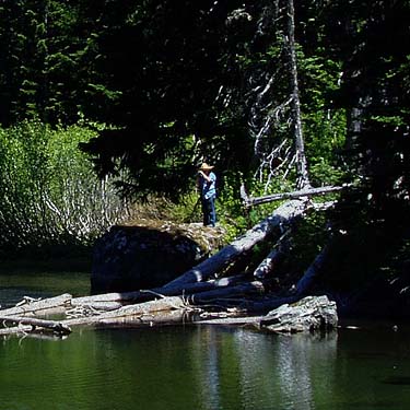 Rod Crawford photographing Rock Rabbit Lakes, Kittitas County, Washington