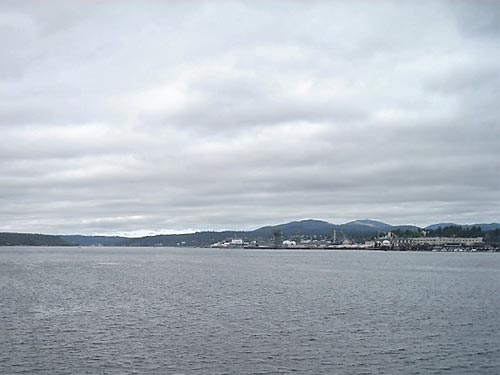 approaching Bremerton on Washington State ferry, 18 July 2012