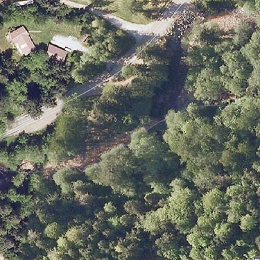2008 aerial view of Wilkeson Creek County Park, Pierce County, Washington
