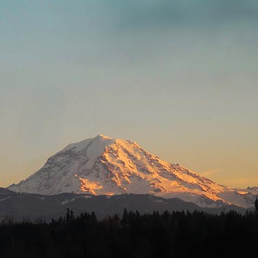Mount Rainier at sunset 