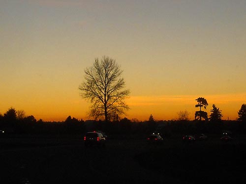 sunset from highway 410 near Bonney Lake, Pierce County, Washington
