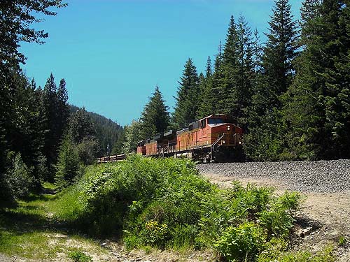 Train passing, West Winton siding area, Chelan County, Washington