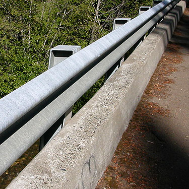 bridge railing near Four Way Meadow, Little Naches River, Kittitas County, Washington