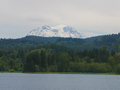 View of Mt. Rainier from Alder Cemetery, Alder Reservoir, Pierce County, Washington