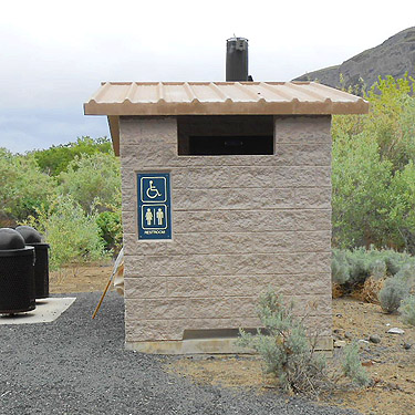 outhouse at Apricot Orchard Boat Launch along the Columbia River, Douglas County, Washington