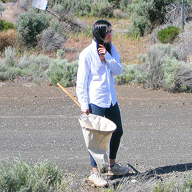 Sayna Parsi at shrub-steppe site on Road 15 at Beverly-Burke Road, SW Grant County, Washington