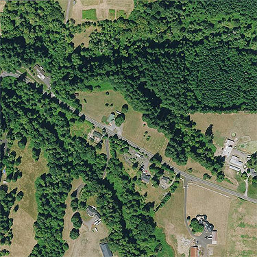 2020 aerial photo of Bethel Methodist Church and Cemetery, Ridgefield, Clark County, Washington