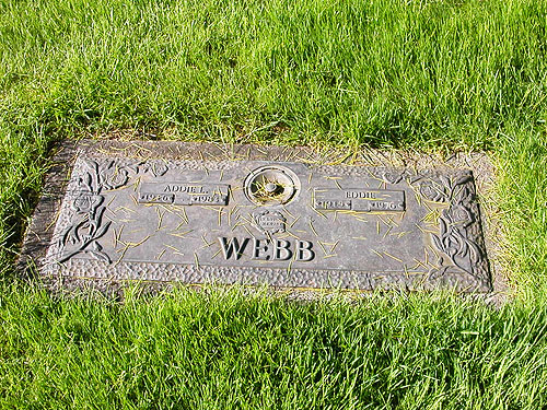 Grave of Addie and Eddie Webb, Evergreen Memorial Garden, Vancouver, Washington