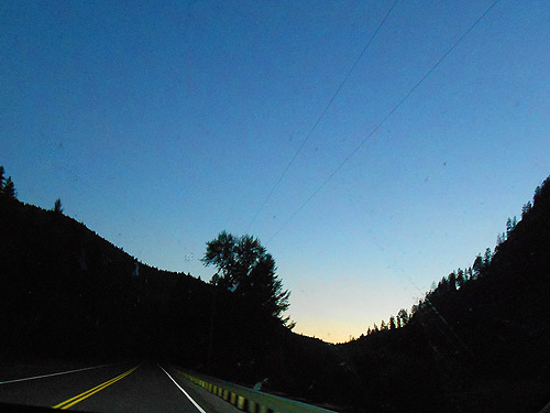 dusk along Aladdin Road NE of Colville, Big Meadow Lake, Pend Oreille County, Washington