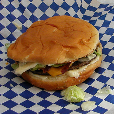 Mt. Adams Burger at Mountain High Hamburgers, Easton, Washington