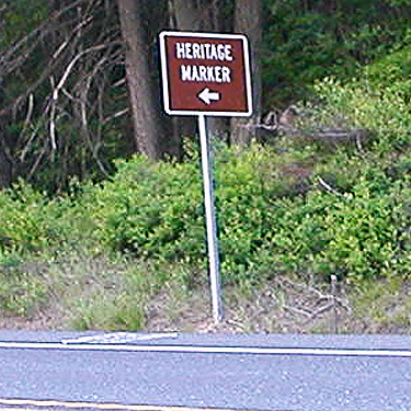 heritage (history) sign, Blewett townsite, near Blewett Pass, Chelan County, Washington