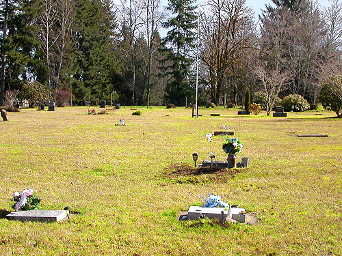 scene in North River Cemetery, Brooklyn Valley, Pacific County, Washington