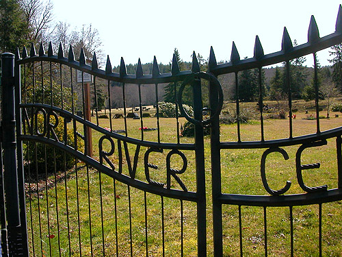 gate of North River Cemetery, Brooklyn Valley, Pacific County, Washington