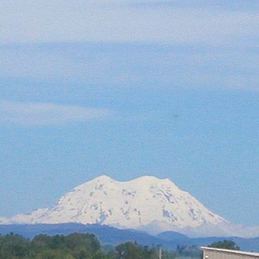 Mt St Helens from Bunker Creek Road, western Lewis County, Washington