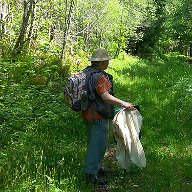 Rod Crawford ready to begin hike to Bush Creek Valley field site, Grays Harbor County, Washington