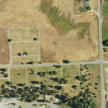 Colville cemeteries from the air, 2023