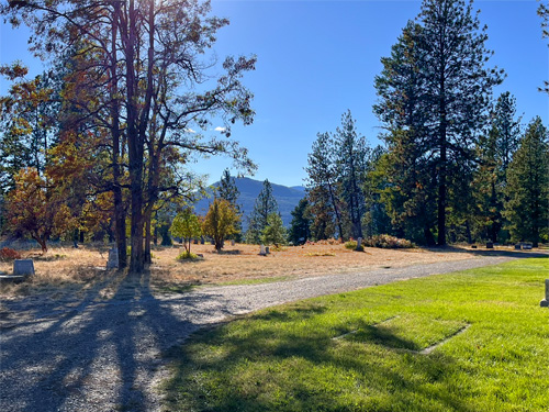 denser trees at south edge, Calvary Cemetery, Colville, Washington