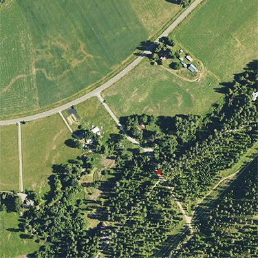 field site on Mill Creek at Cole Road, NE of Colville, Washington