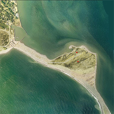 2018 aerial photo of Damon Point, Grays Harbor County, Washington