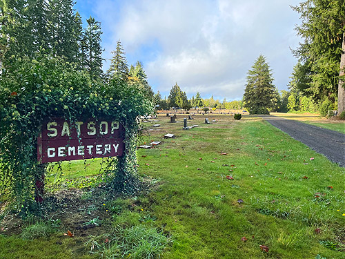 entrance sign, Satsop Cemetery, Grays Harbor County, Washington
