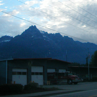 Whitehorse Mountain from Darrington, Washington on 2 October 2021