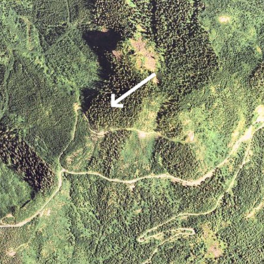 2006 aerial photo, mountain 2 miles E of Gee Point, Skagit County, Washington