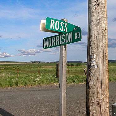 Ross & Morrison roads,  Badger Pocket, Kittitas County, Washington