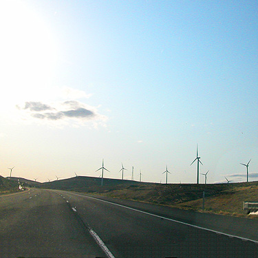 wind farm by Interstate 90 near Vantage, Washington