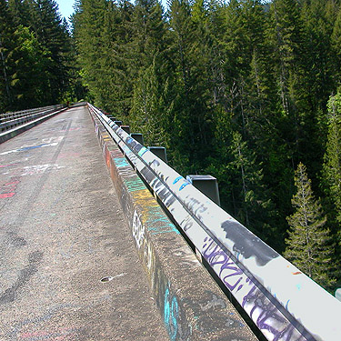 deck of the High Bridge over the South Fork Skokomish River, Mason County, Washington