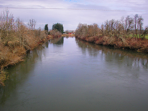 Chehalis River from Galvin Bridge, Galvin, Lewis County, Washington