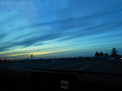 Dusk/sunset on way to Seattle from Morton, Washington on 4 April 2026