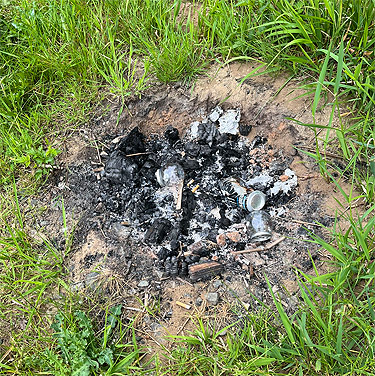 fire ring, Hog Island Boat Launch, Cowlitz County, Washington