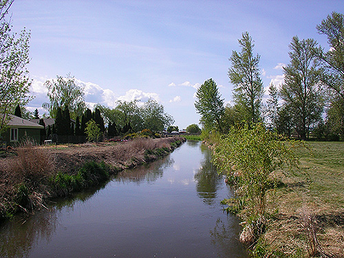 irrigation canal bordering Palmiero Park, Kittitas, Kittitas County, Washington