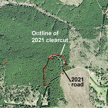 2020 aerial view of Michigan Hill Collecting area, Thurstonn County, Washington