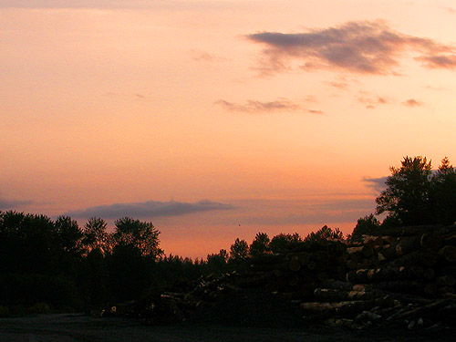 sunset from N edge of Darrington, Washington on 24 May 2023