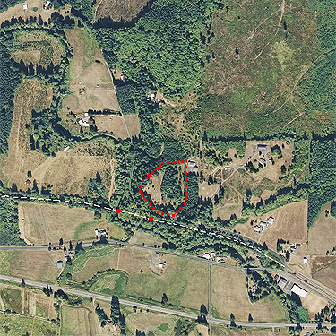 Lebam, Pacific County, Washington showing field sites