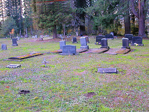 scene in Maple Hill Cemetery, Lebam, Pacific County, Washington