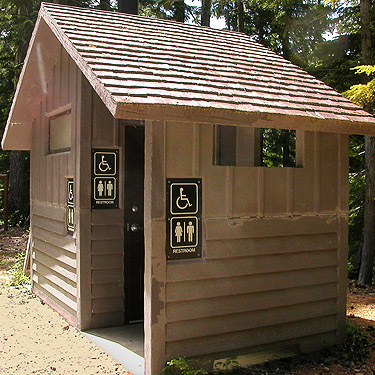 outhouse, Little Wenatchee Ford, Chelan County, Washington